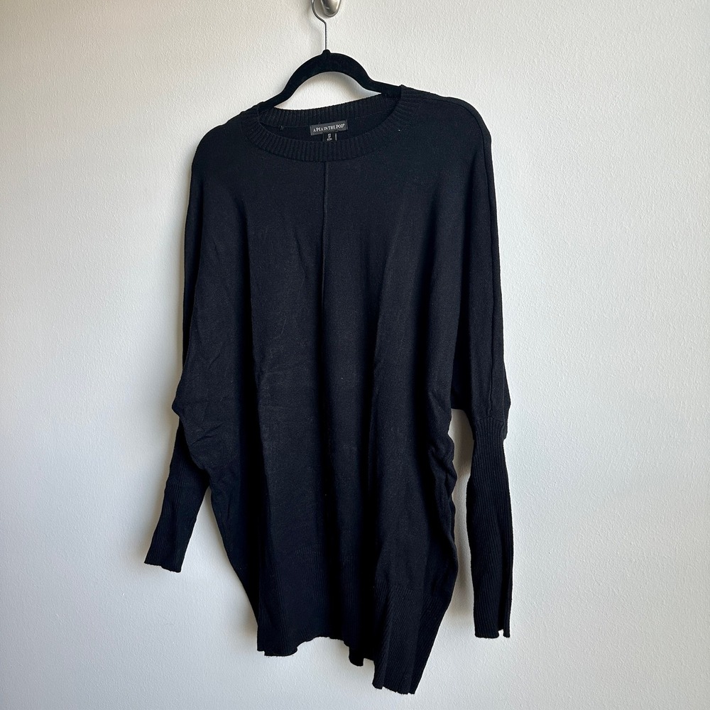 A Pea‎ In The Pod Sweater Womens Extra Small Black Pullover Tunic Maternity XS - Picture 2 of 10